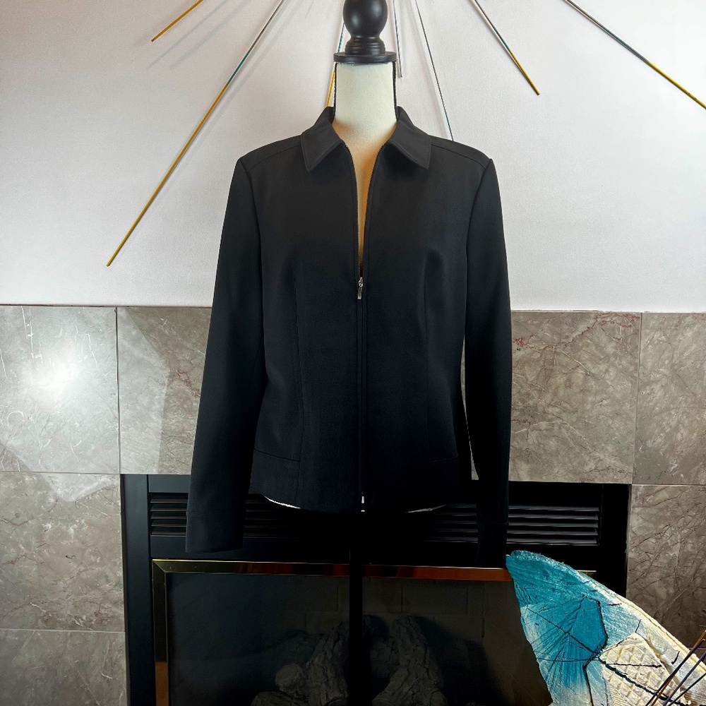 Caslon from Nordstrom Zipper Front  Blazer Jacket_Size 12 Petite